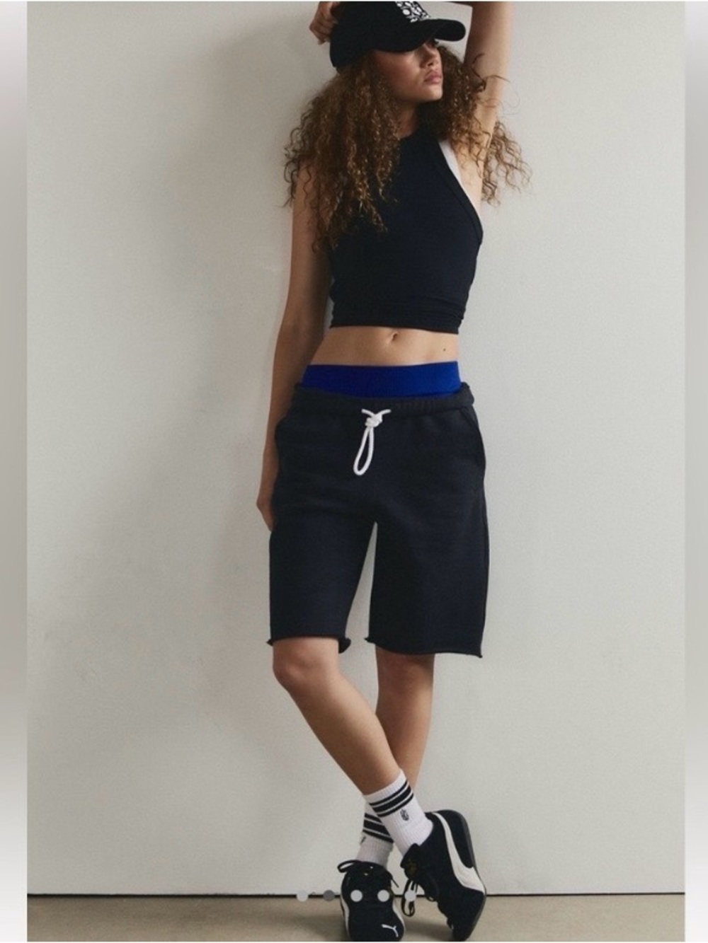 New Free People For The Win Long Shorts- Black